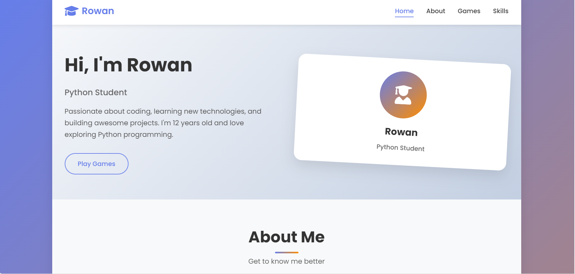 Personal Portfolio Website Screenshot